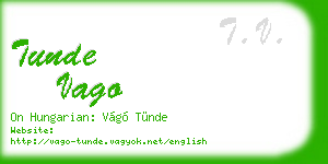 tunde vago business card